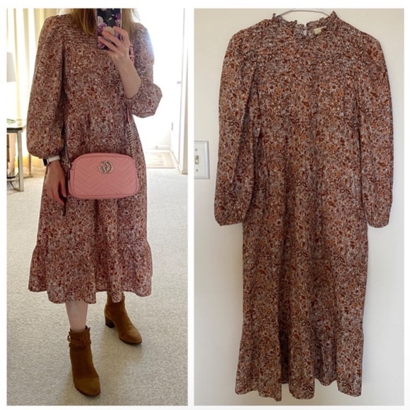 Universal Thread Pink Floral Tiered Midi Dress XS - Picture 1 of 7